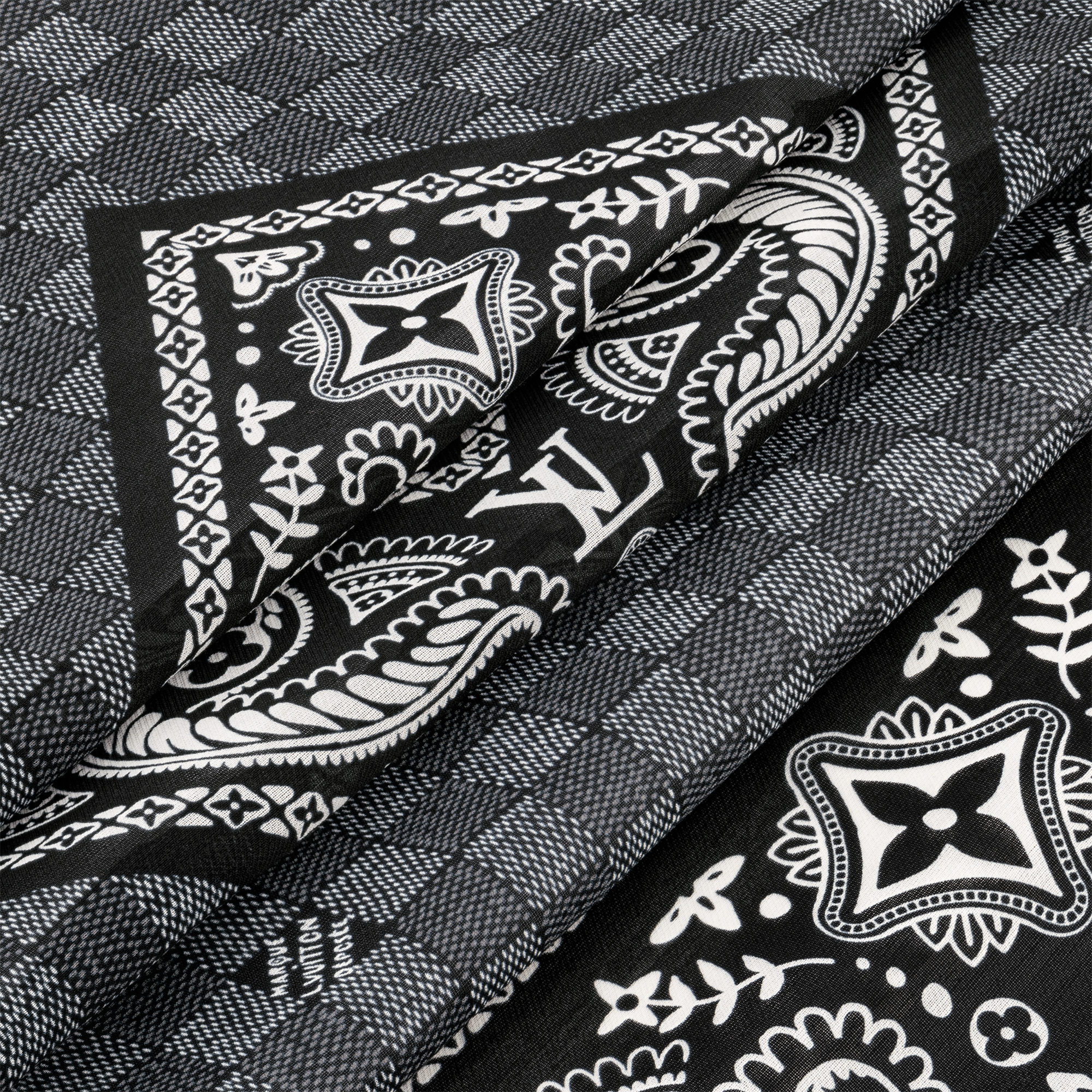 Louis Vuitton ブラック ロゴ柄 ストール Paisley Stole S00 - Accessories | LOUIS VUITTON